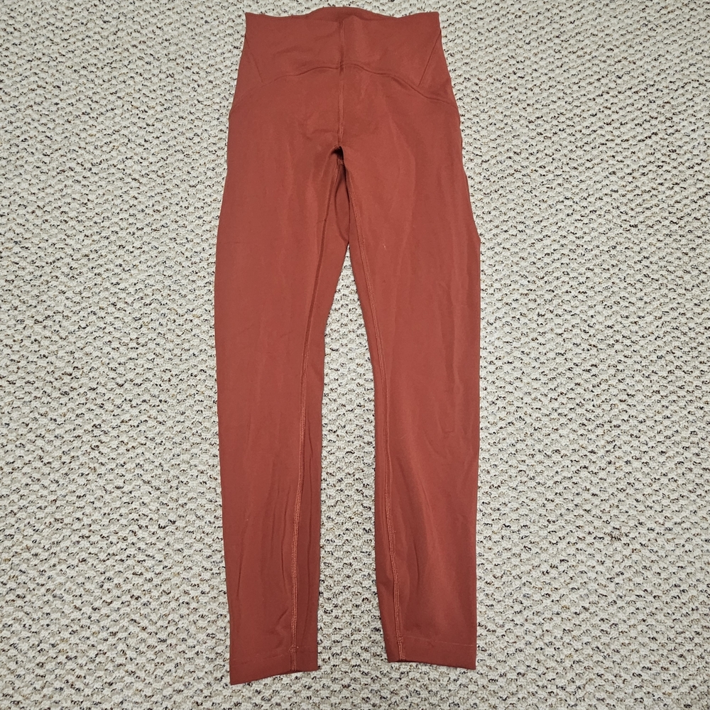 Lululemon Leggings Women Size 4 Instill High Rise Tight 28" Autumn Burnt Orange‎